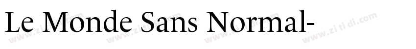 Le Monde Sans Normal字体转换
